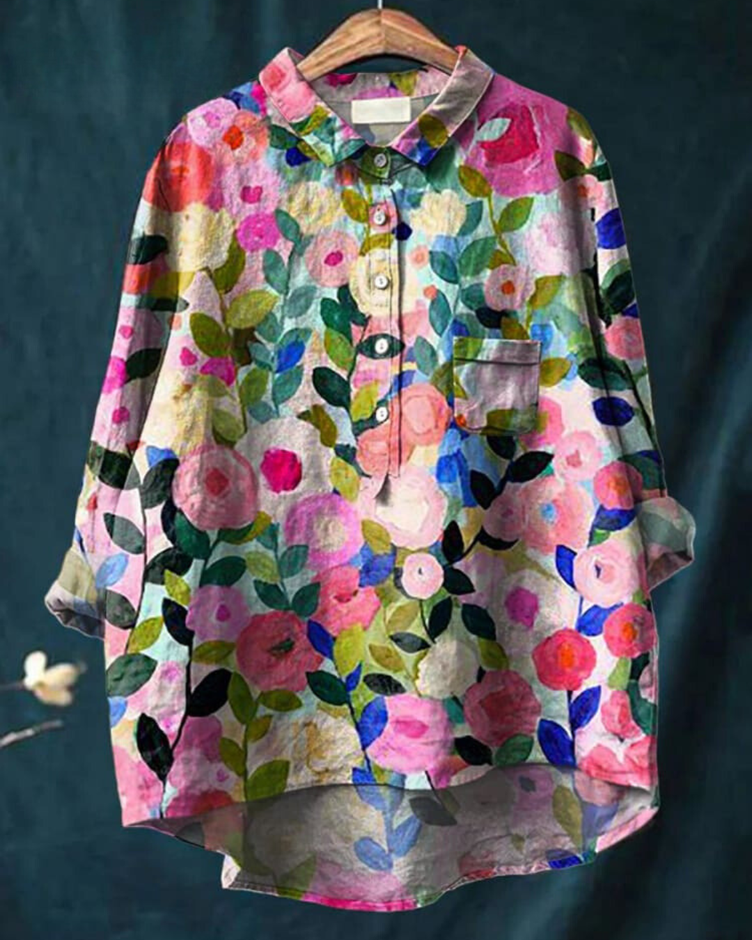 Daphne - Chic Floral Print Blouse