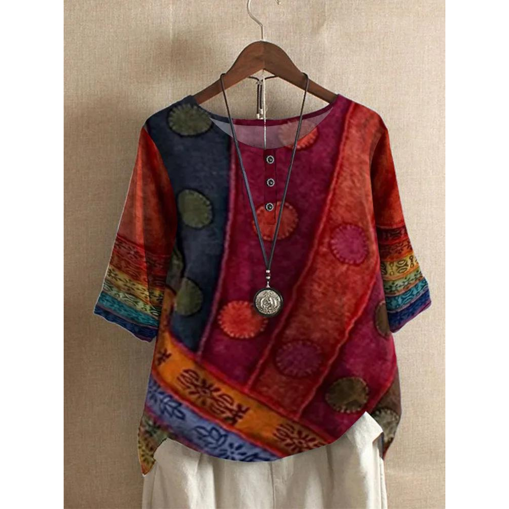 Angelie - Ethnic-Inspired Blouse