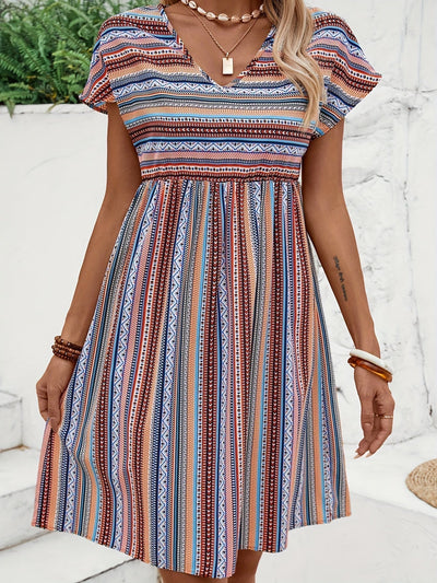 Jackie - Boho Striped Dress