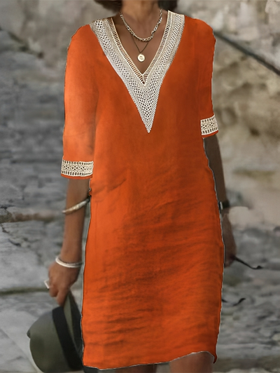 Odessa - Elegant V-Neck Dress