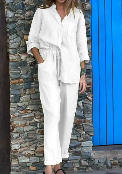 Alyson - V-Neck Top & Lounge Pants Set