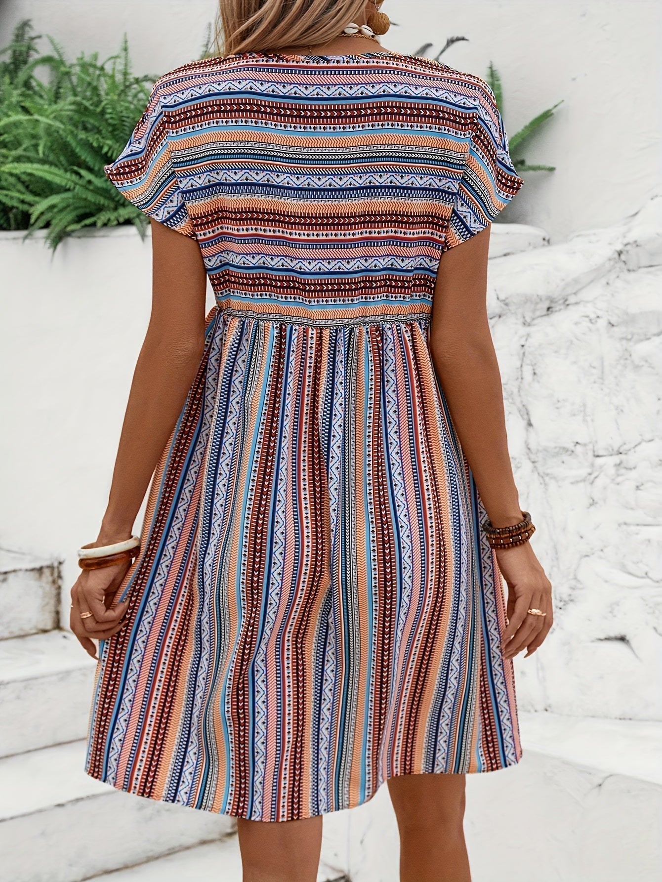 Jackie - Boho Striped Dress