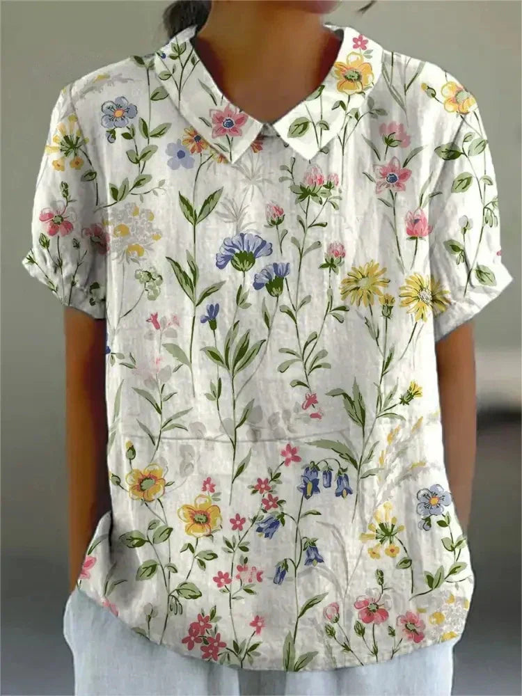 Therese - Classic Floral Shirt (1+1 FREE)