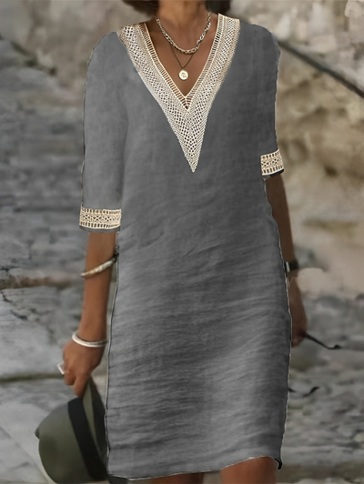 Odessa - Elegant V-Neck Dress