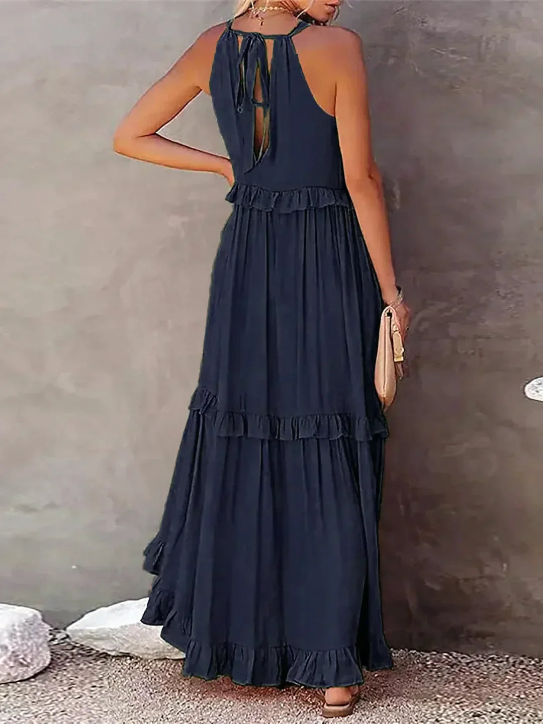 Kirsten - Elegant Ruffle Maxi Dress