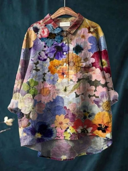 Daphne - Chic Floral Print Blouse