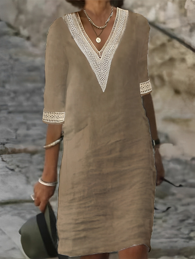 Odessa - Elegant V-Neck Dress