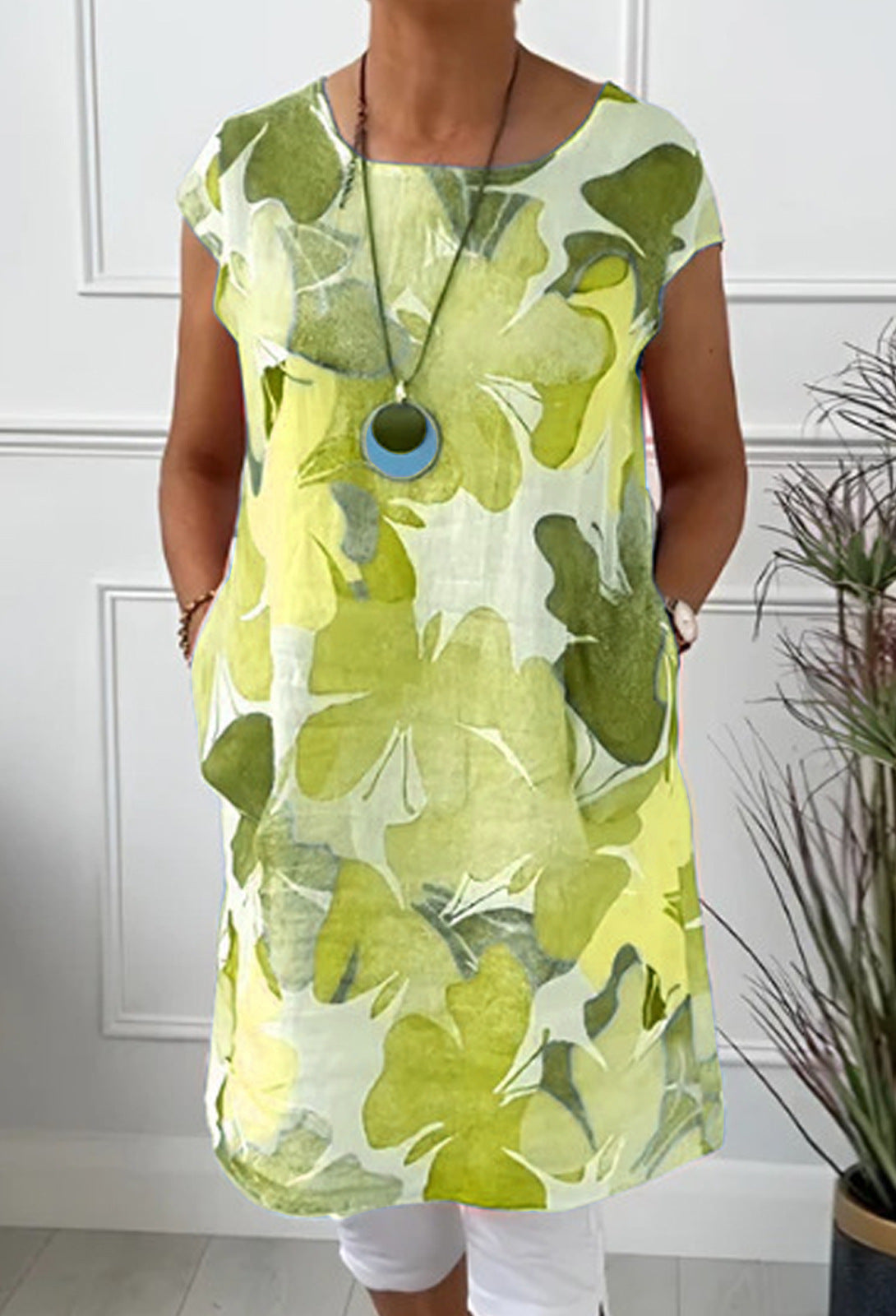 Kristy - Butterfly Print Comfort Dress