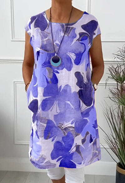 Kristy - Butterfly Print Comfort Dress