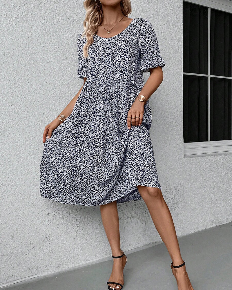 Jeannette - Graceful Floral Midi Dress