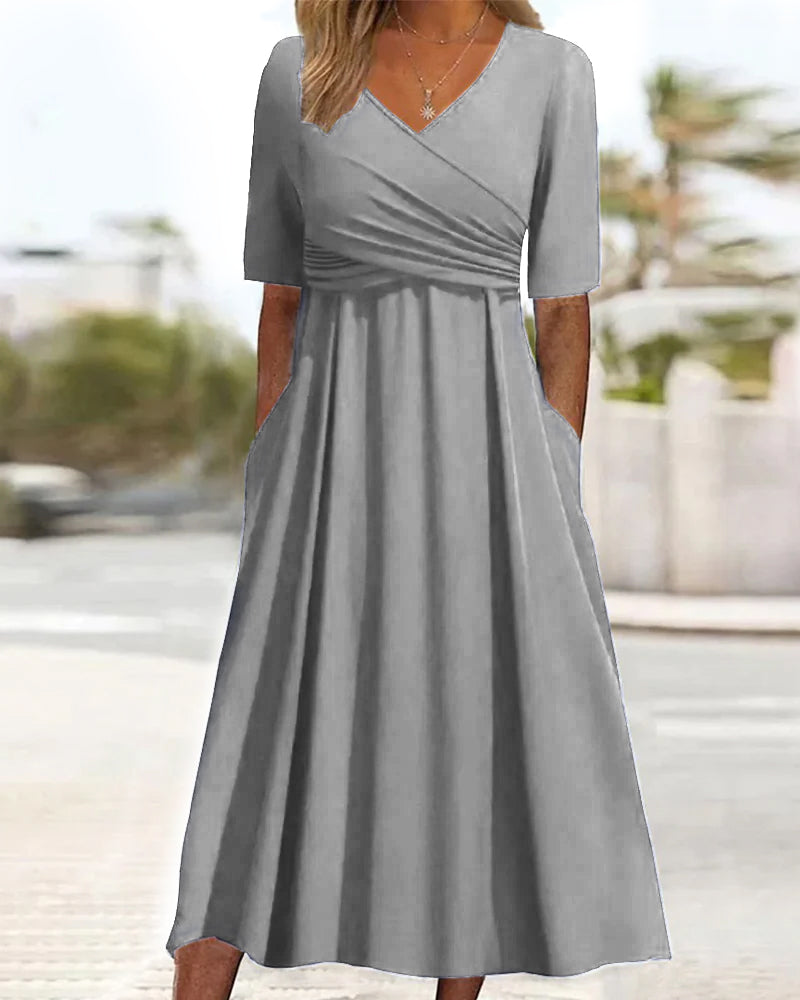 Vicki - Elegant V-Neck Dress