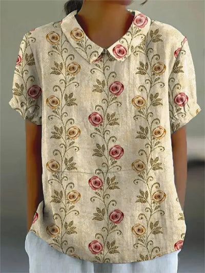 Therese - Classic Floral Shirt (1+1 FREE)