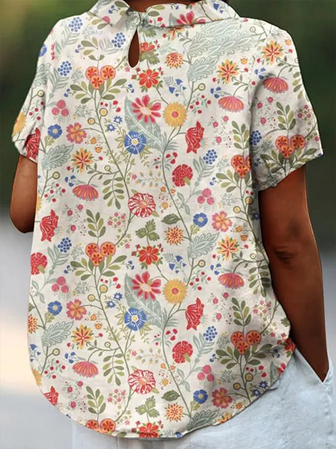 Therese - Classic Floral Shirt (1+1 FREE)