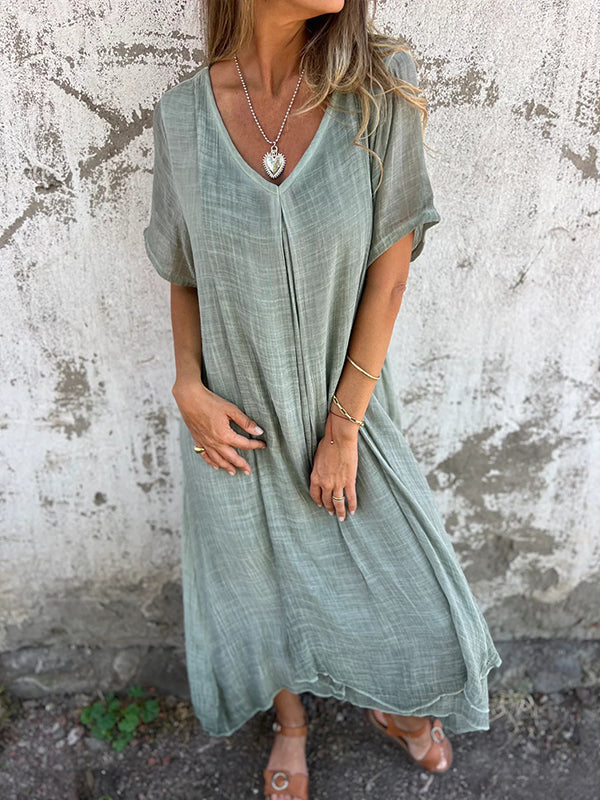 Margaret - Classy V-Neck Maxi Dress