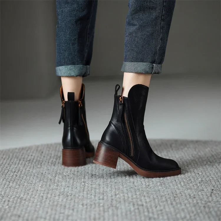 Beatrice - Premium Leather Ankle Boots