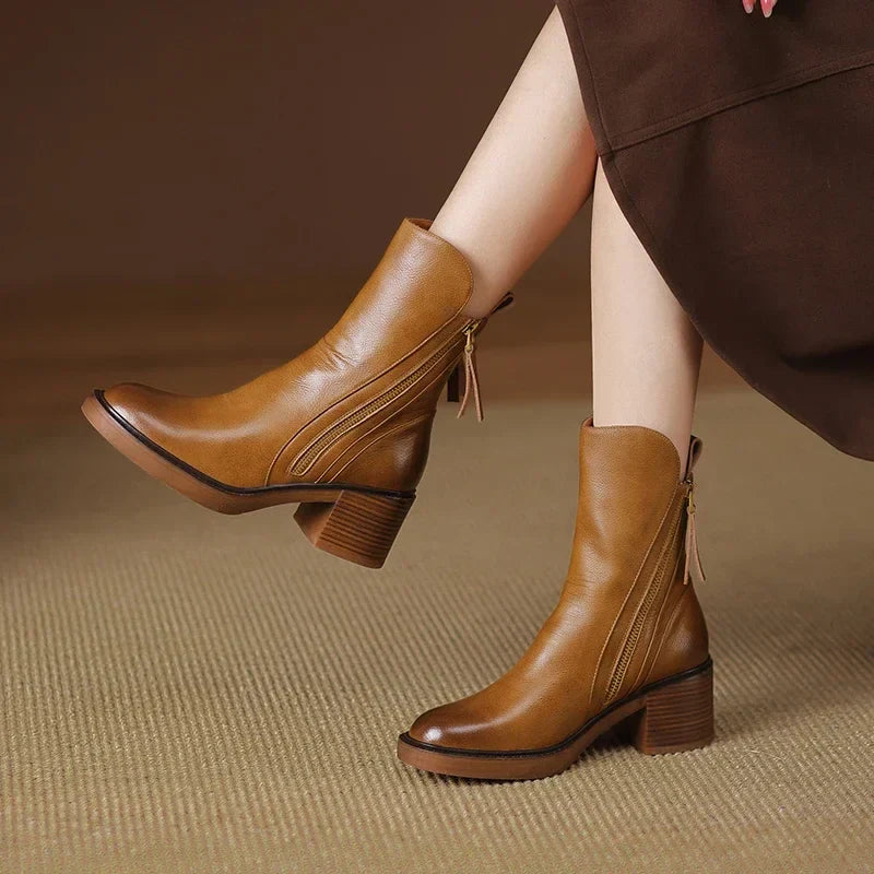 Beatrice - Premium Leather Ankle Boots