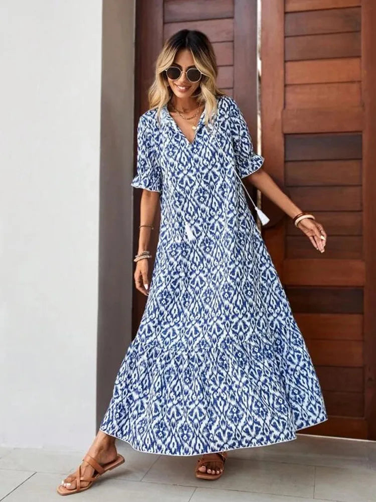 Carlene - Boho Chic Floral Maxi Dress