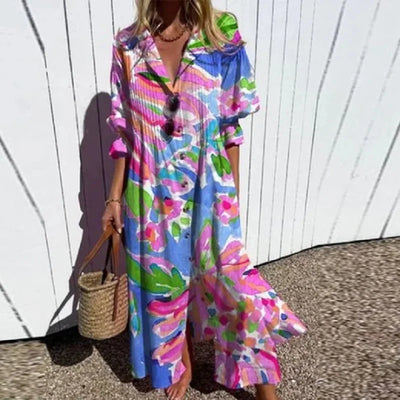 Dominique - Boho Chic Maxi Dress