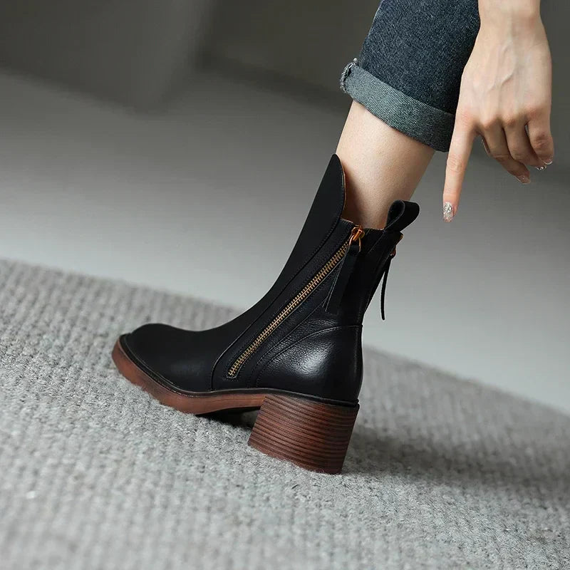 Beatrice - Premium Leather Ankle Boots