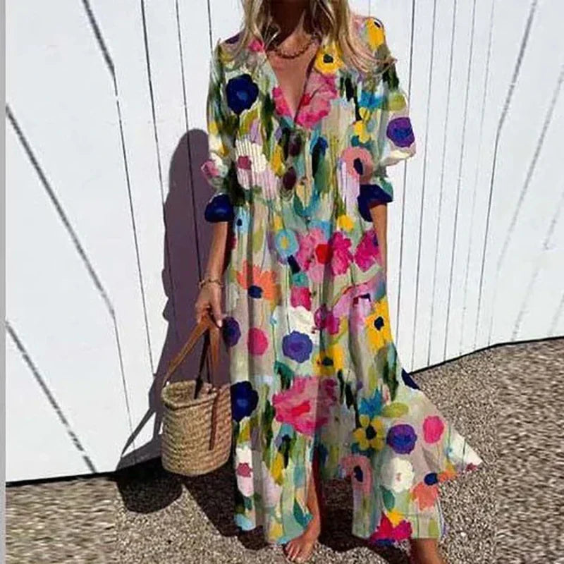 Dominique - Boho Chic Maxi Dress