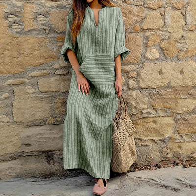 Abigail - Chic Striped Maxi Dress