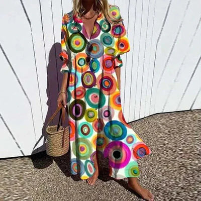 Dominique - Boho Chic Maxi Dress