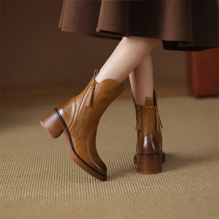 Beatrice - Premium Leather Ankle Boots