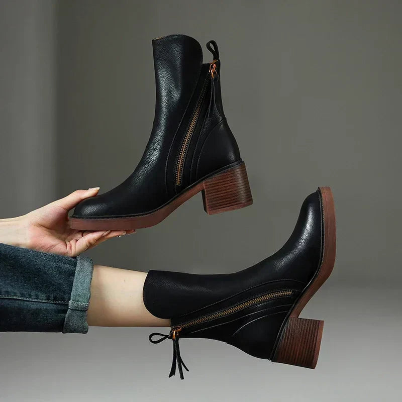 Beatrice - Premium Leather Ankle Boots