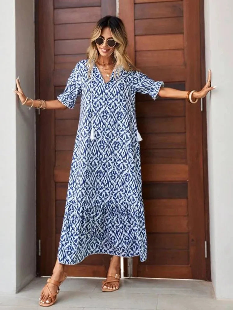 Carlene - Boho Chic Floral Maxi Dress