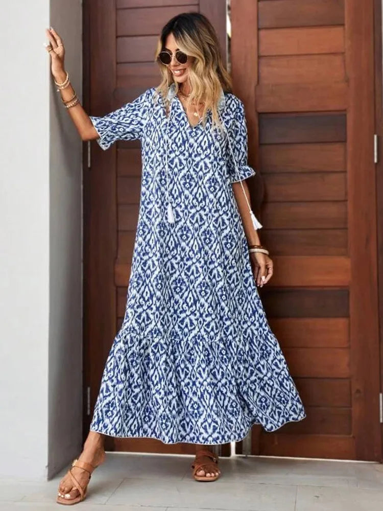 Carlene - Boho Chic Floral Maxi Dress