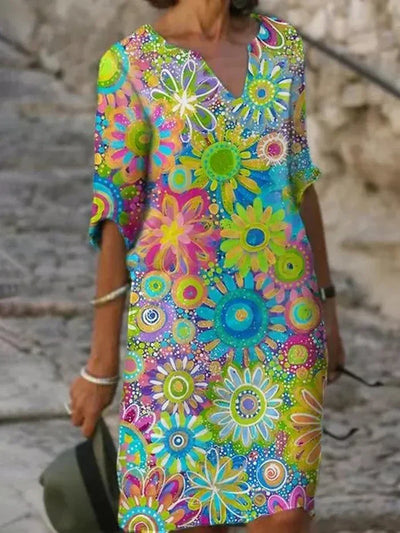 Marsha - Vibrant Floral Dress