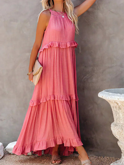 Kirsten - Elegant Ruffle Maxi Dress