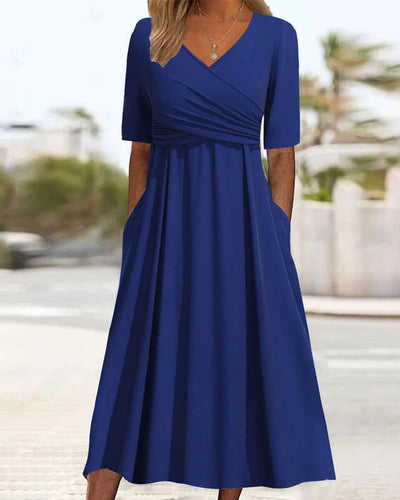 Vicki - Elegant V-Neck Dress