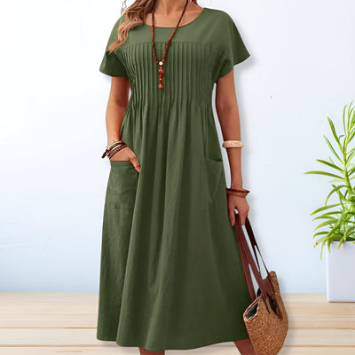 Delia - Casual Chic Midi Dress