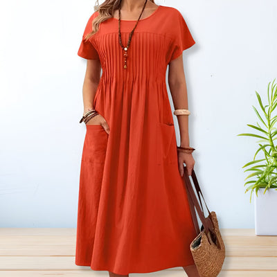 Delia - Casual Chic Midi Dress