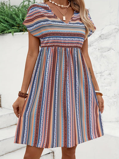 Jackie - Boho Striped Dress