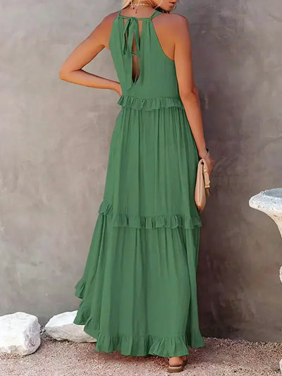 Kirsten - Elegant Ruffle Maxi Dress