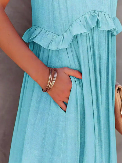 Kirsten - Elegant Ruffle Maxi Dress