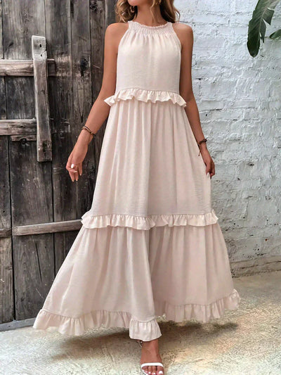 Kirsten - Elegant Ruffle Maxi Dress