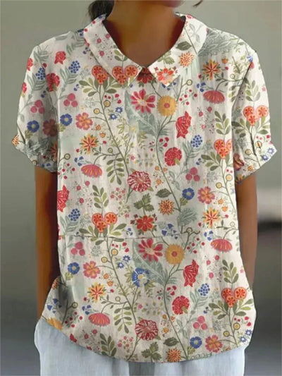 Therese - Classic Floral Shirt (1+1 FREE)