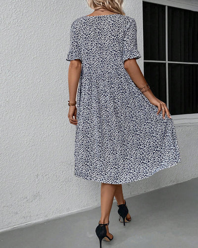 Jeannette - Graceful Floral Midi Dress