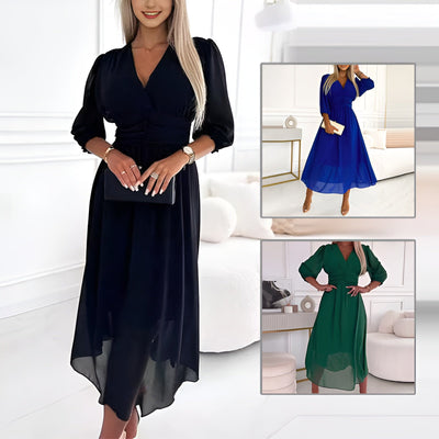 Marcia - Elegant Chiffon Midi Dress