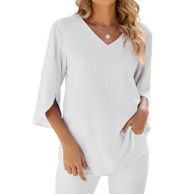 Matilda - Relaxed V-Neck Blouse