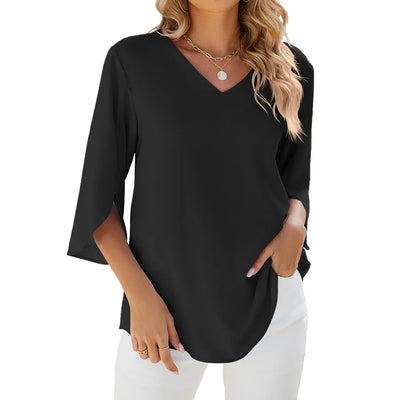 Matilda - Relaxed V-Neck Blouse