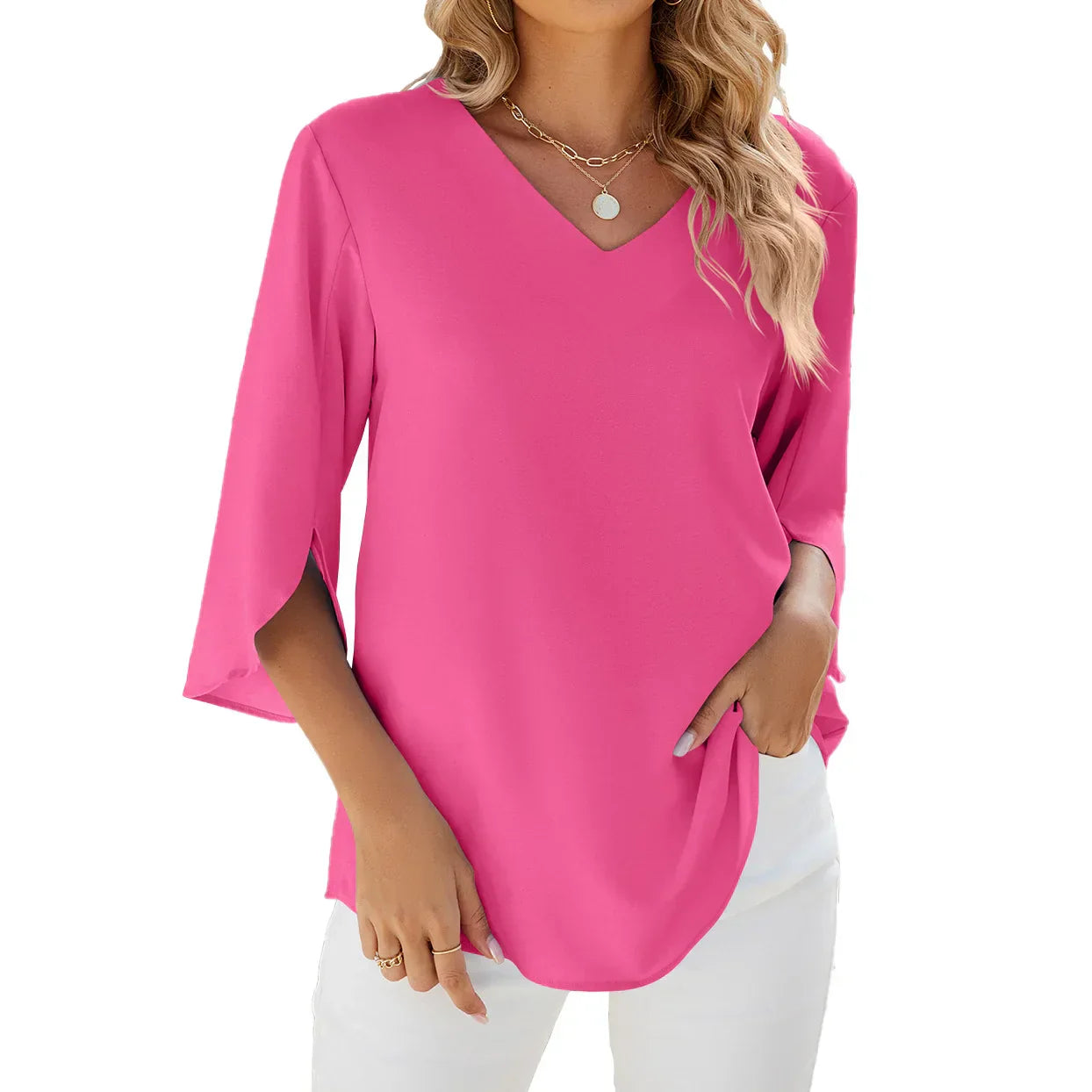 Matilda - Relaxed V-Neck Blouse