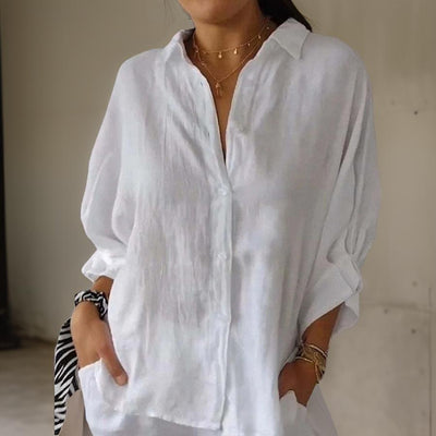 Clarice - Classic Linen Blouse