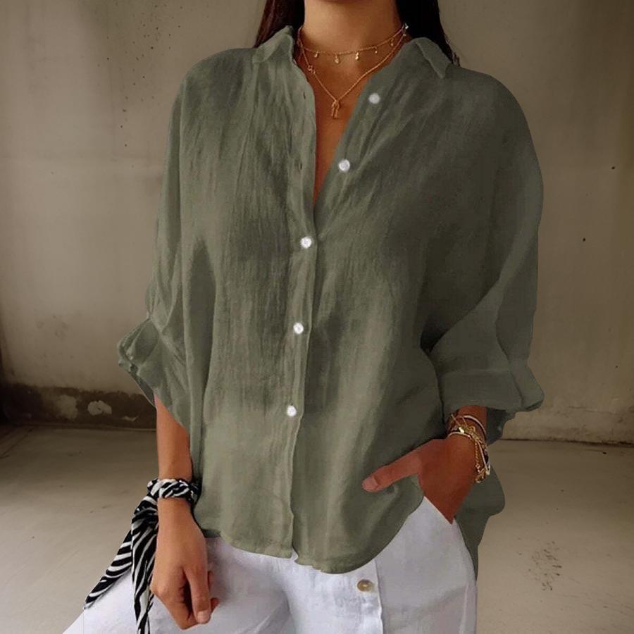 Clarice - Classic Linen Blouse