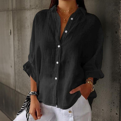 Clarice - Classic Linen Blouse