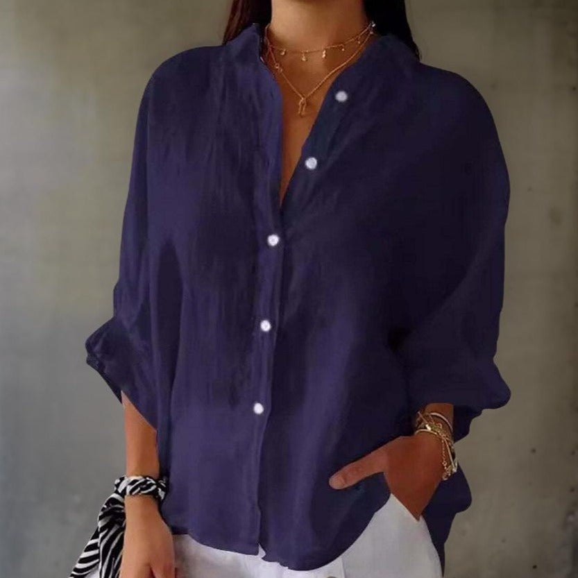 Clarice - Classic Linen Blouse