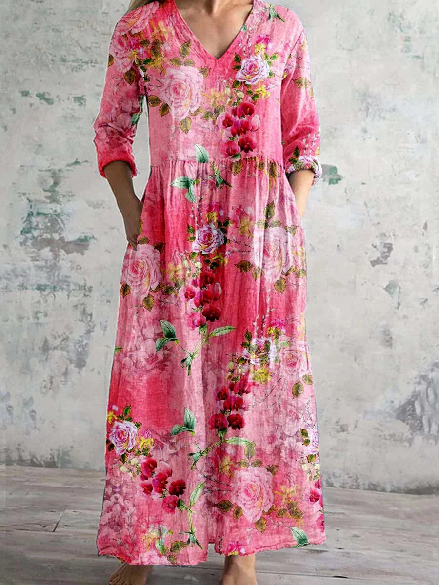 Angela - Chic Floral Long Dress